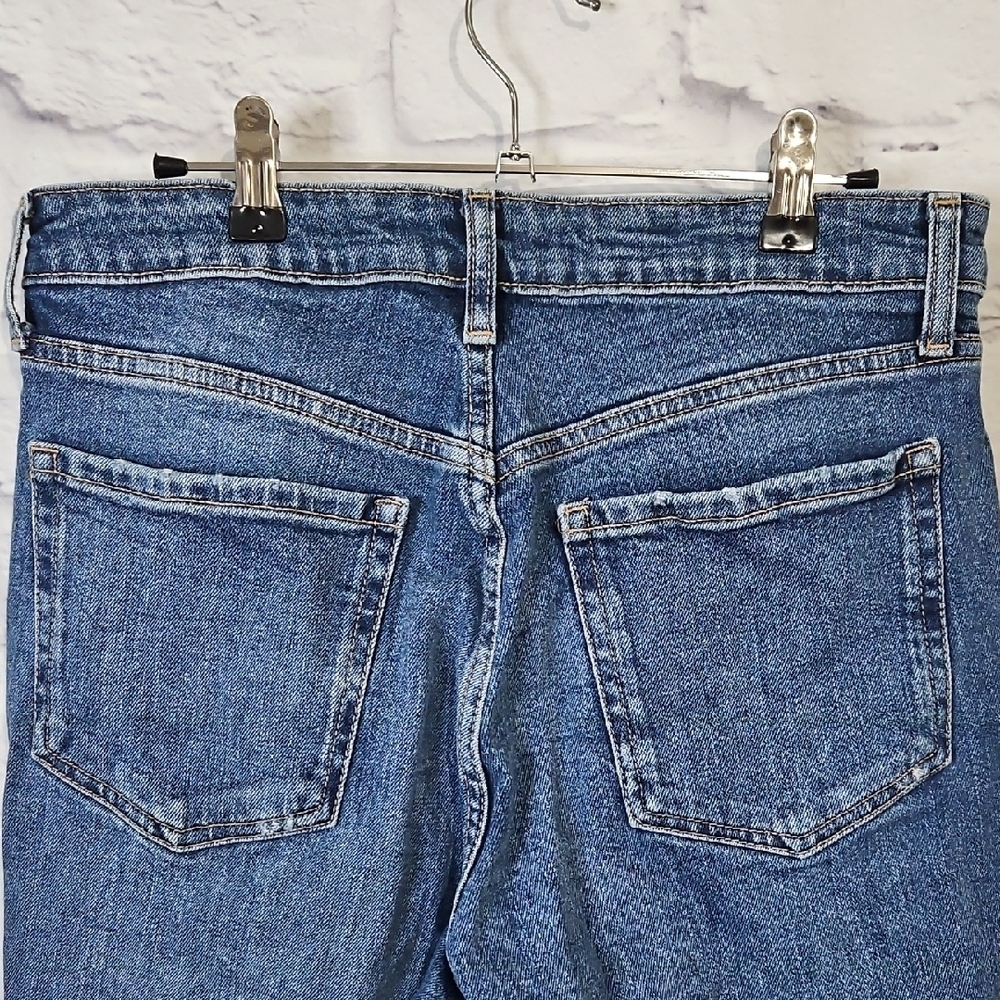 Old Navy O.G. Straight Distressed Ankle Jeans in Blue - Picture 7 of 7